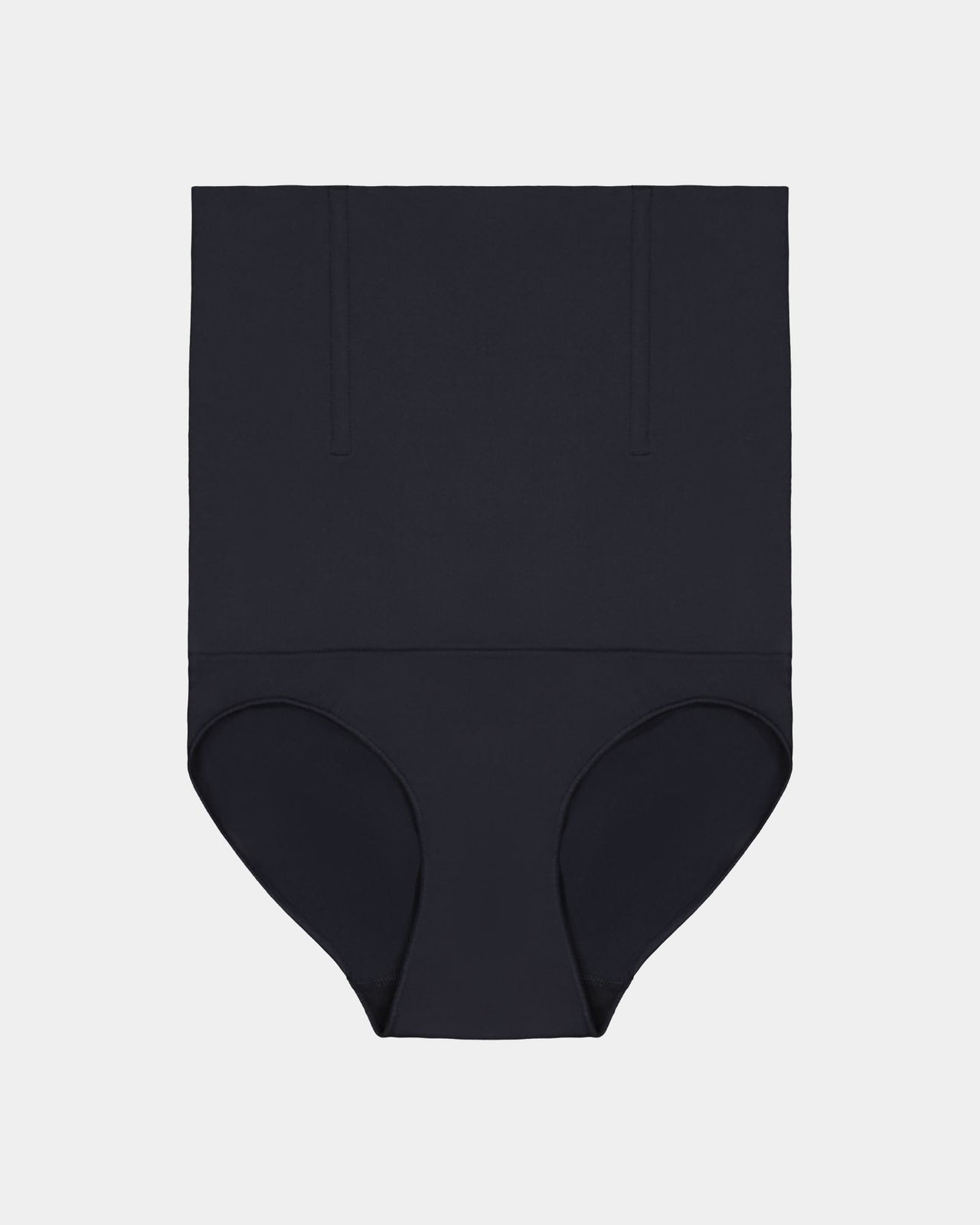 Bamboo Bodywear High Waisted Brief in BLACK. Flat lay front view