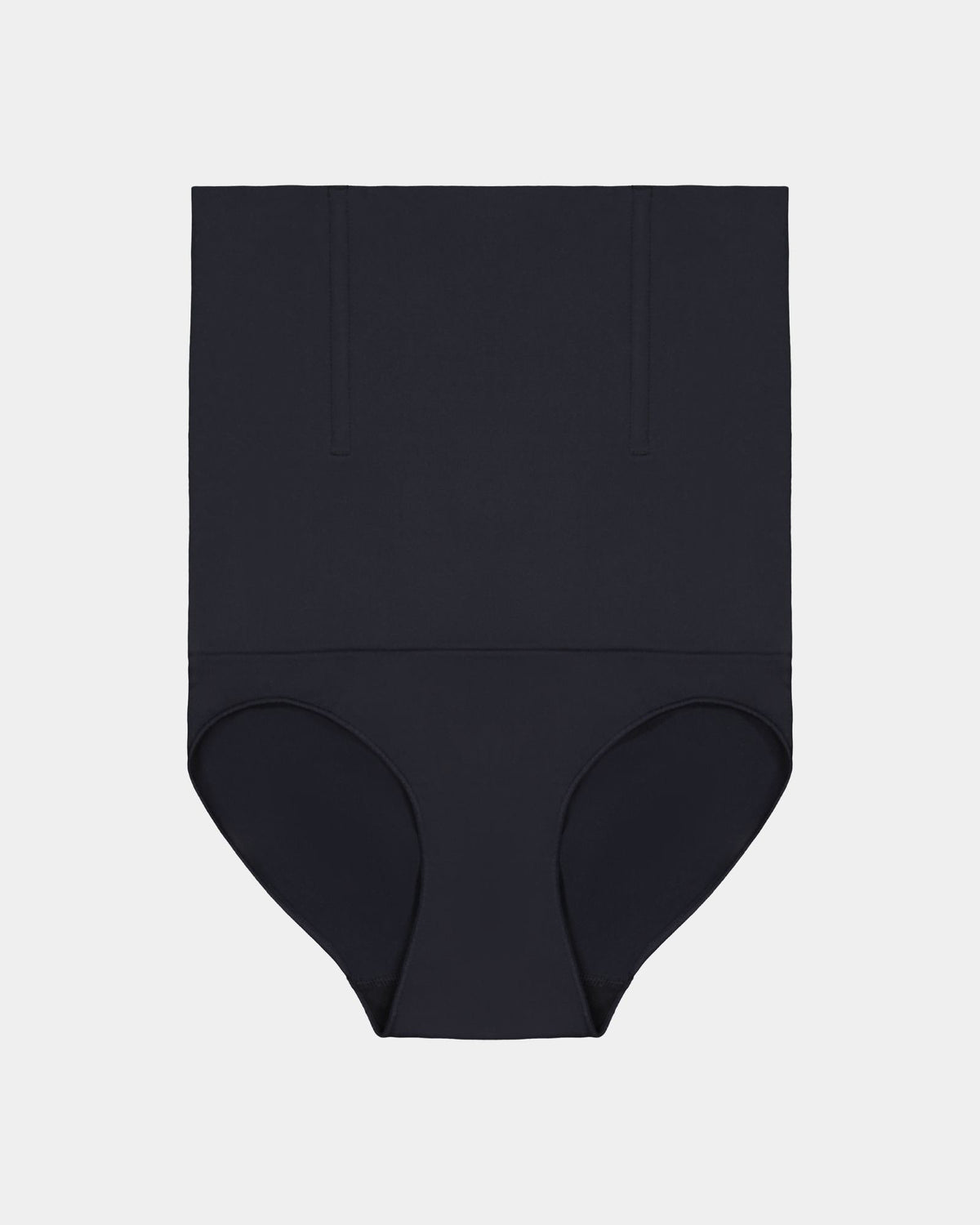 Bamboo Bodywear High Waisted Brief in BLACK. Flat lay front view