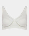 Bendon Sports Underwire Bra in WHITE. Flat lay front view
