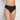 Model wears No Show Thong in BLACK. On body front view