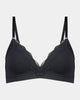 Nikki Wire Free Bra in BLACK. Flat lay front view