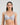 Model wears Amplify Underwire Bra in SKYWAY. On body front view
