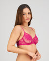 Eva Jean Underwire Bra in FANTASY FUCHSIA. Flat lay back view