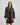Model wears Lost Paradise Robe in BLACK PRINT. On body front view