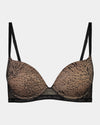 My Fit Jacquard Push Up Bra in BLACK. Flat lay front view