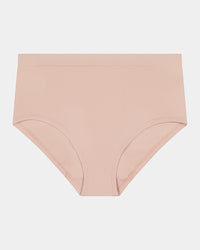 Seamless Soft Full Brief in LATTE. Flat lay front view