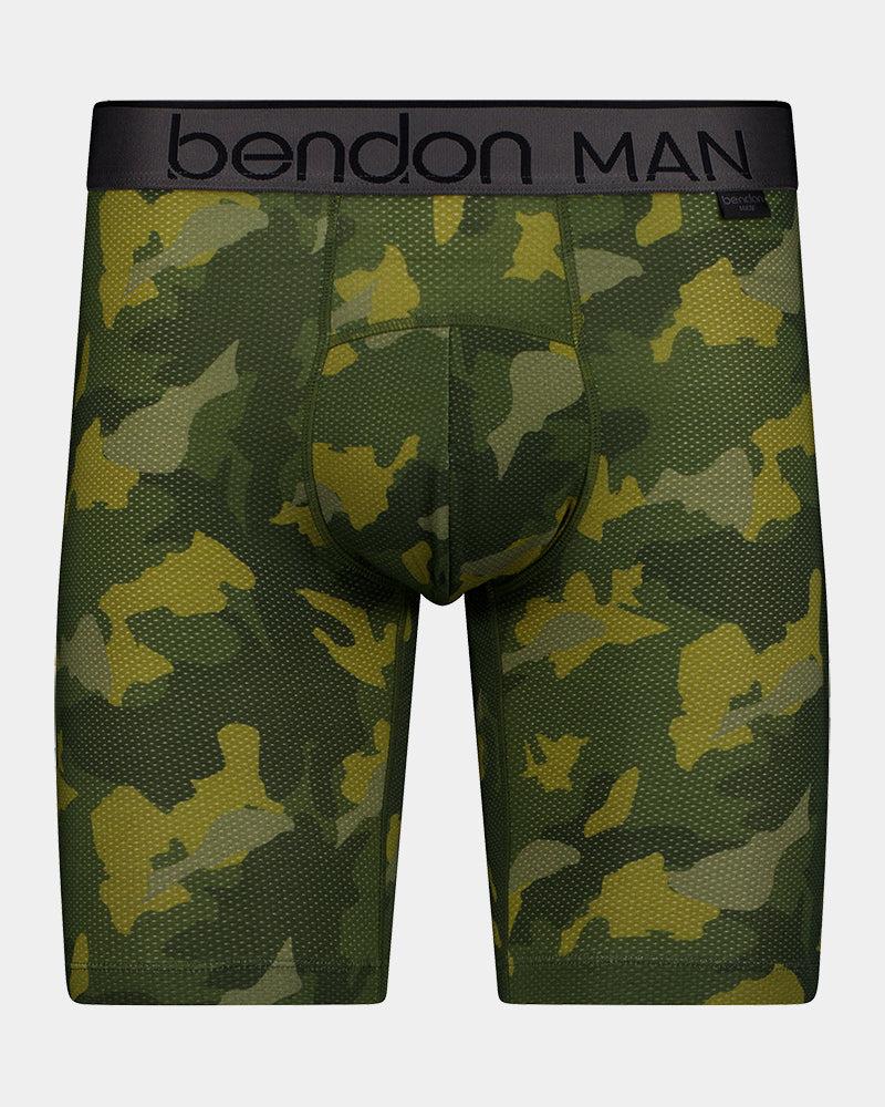 Everyday Active Mens Trunk in KOMBU CAMO. Flat lay front view