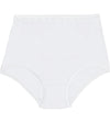 Freedom Full Brief in WHITE. Flat lay front view