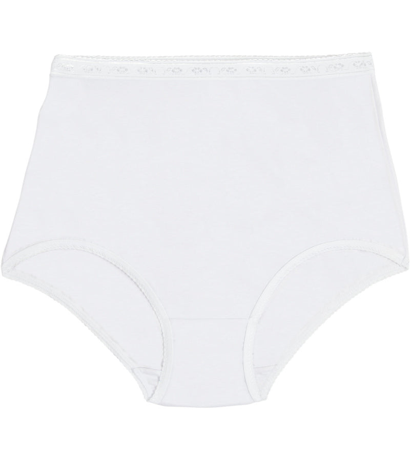 Freedom Full Brief in WHITE. Flat lay front view