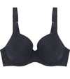 Rita Contour Bra in BLACK. Flat lay front view