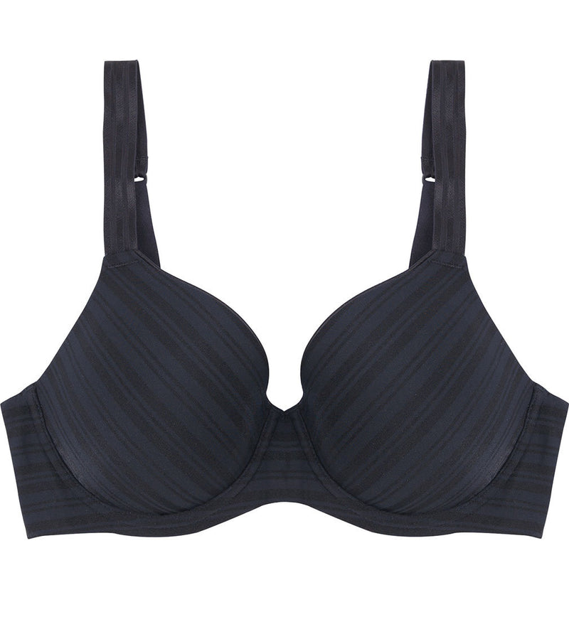 Rita Contour Bra in BLACK. Flat lay front view