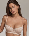 Sofia Contour Bra in CAMEO. Feature shot