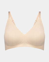 Comfit Collection Wire Free Bra in LATTE. Flat lay front view