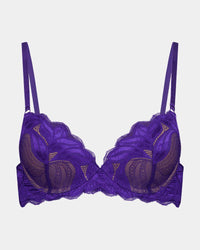 Sienna Push Up Bra in DEEP WISTERIA. Flat lay front view