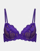 Sienna Push Up Bra in DEEP WISTERIA. Flat lay front view