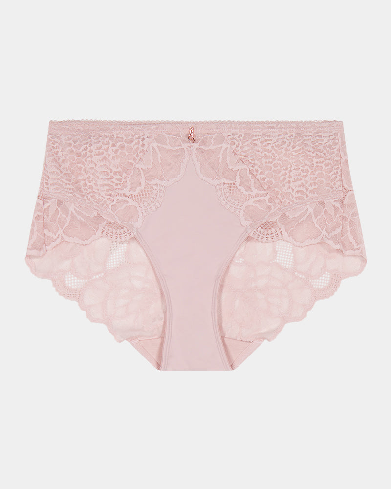 Midnight Express Full Brief in PALE LILAC. Flat lay front view