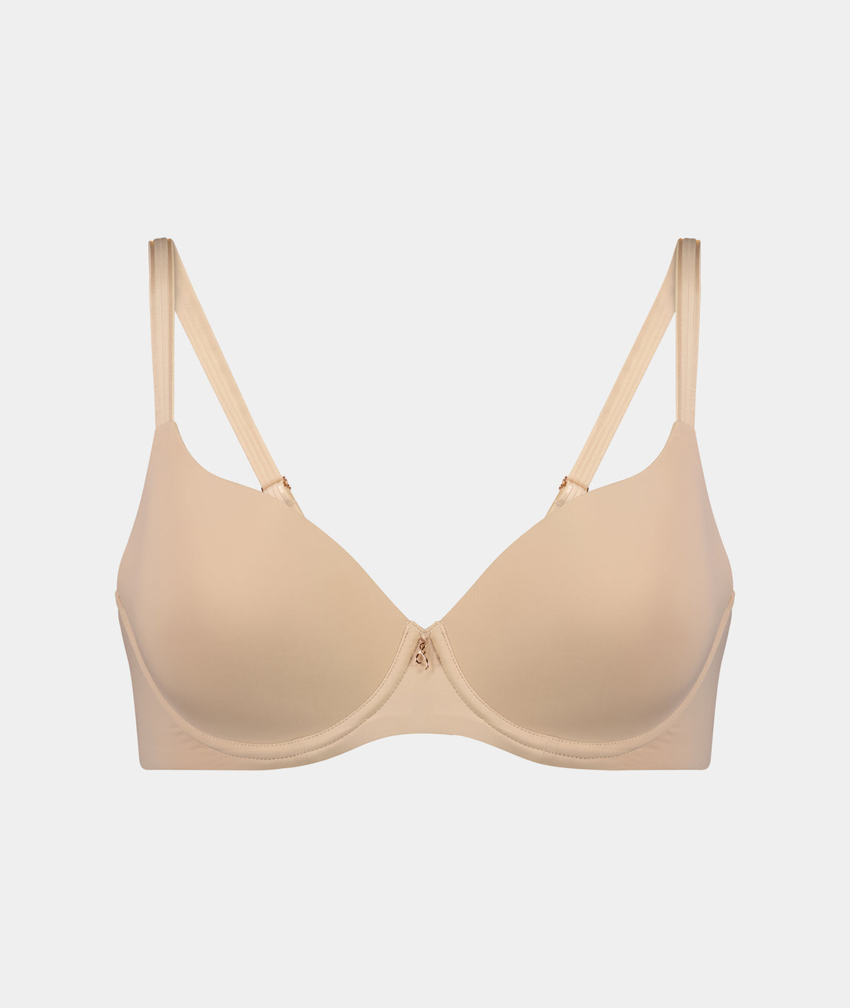 Sculpt Contour Bra in LATTE. Flat lay front view