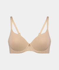 Sculpt Contour Bra in LATTE. Flat lay front view