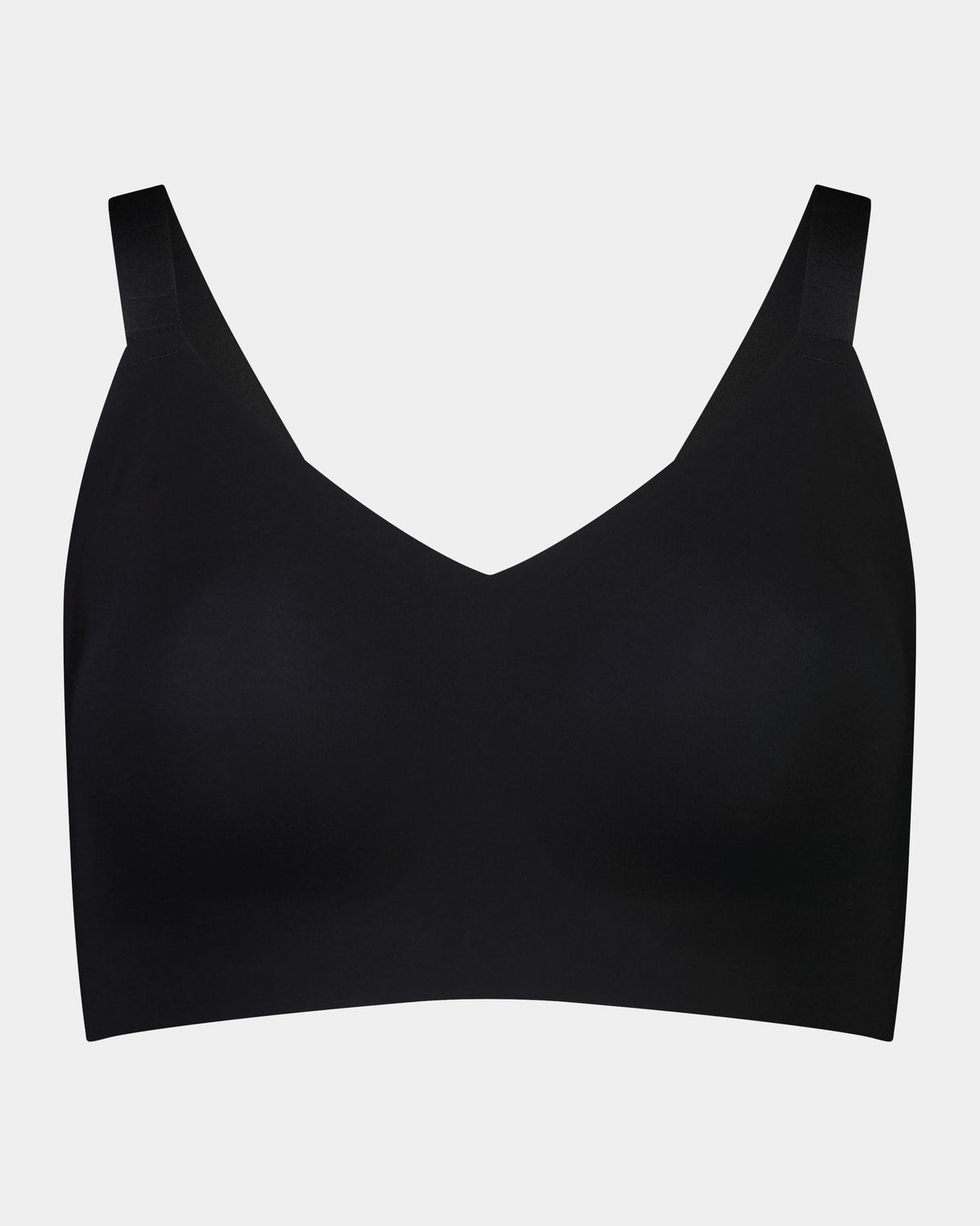 Comfit Collection Wire Free Bra in BLACK. Flat lay front view