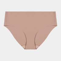 No Show Bikini in MOCHA. Flat lay front view