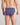 Model wears Cotton Stretch Mens Brief in BITTERSWEET/REGATTA STRIPE. On body back view