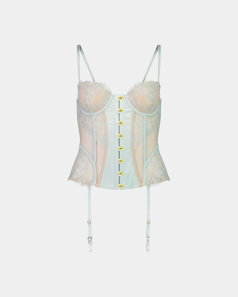 Dionne Corset in SKYLIGHT. Flat lay front view