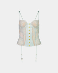 Dionne Corset in SKYLIGHT. Flat lay front view