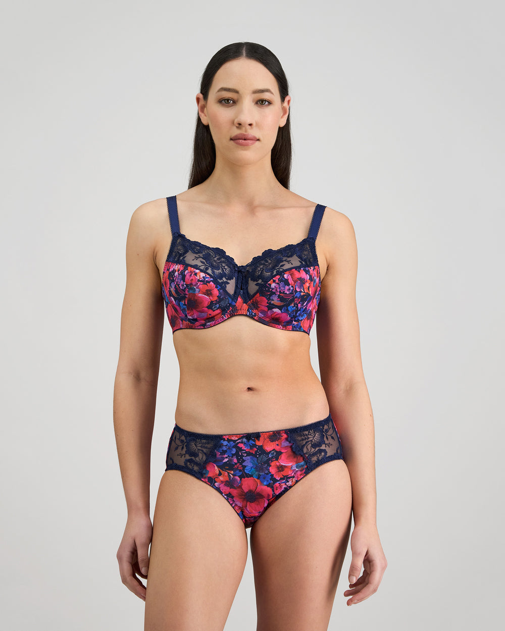Wild Violet Full Brief in JAZZY FLORAL PRINT. Feature shot