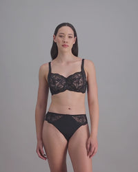 model-poses-in-black-lingerie-set
