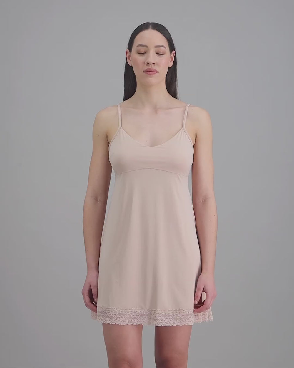 model-wears-latte-dress-slip