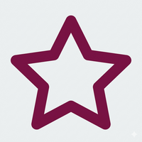 Purple star shape on a light gray background